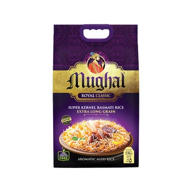 Mughal Badshah Super Kernal Basmati Rice Extra Long Grain &amp; Armoatic 5Kg