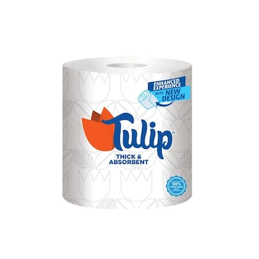 Rose Petal Tulip Bachat Roll White