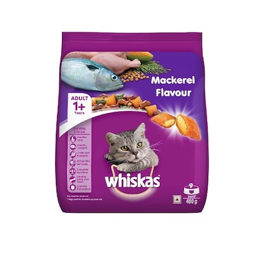 Whiskas Cat Food Adult Mackerel 1+Year 480g