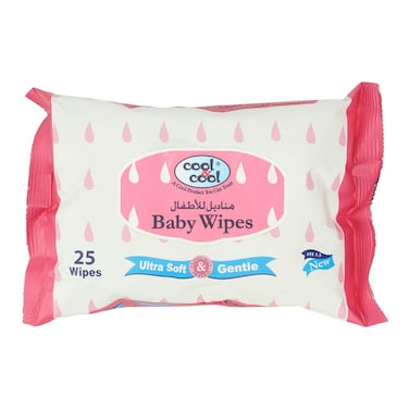 Cool &amp;amp; Cool Baby Wipes 25 Sheets