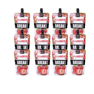 Raw'a Break Time Pouch Strawberry Drink 200mlx12 Pieces