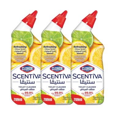 Clorox Scentiva Toilet Cleaner Citrus 709mlx3pieces