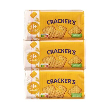 Carrefour Classic Salted Biscuit 100gx3 Pieces