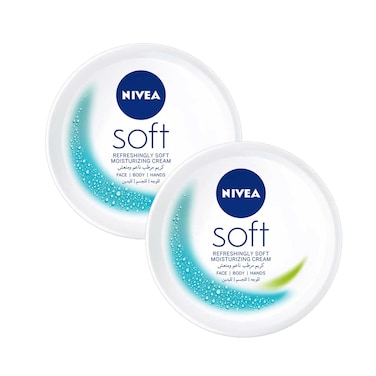 Nivea Soft Jar Moisturizing Cream 200mlx2 Pieces