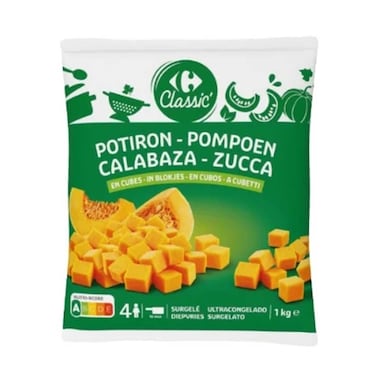 Carrefour Frozen Classic Pumpkin Cubes 1kg