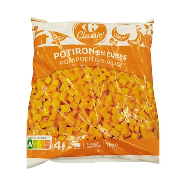 Carrefour Frozen Classic Pumpkin Cubes 1kg