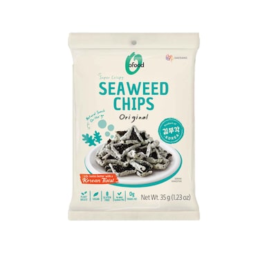 Cjo O&#39;food Super Crispy Seaweed Chips Original 35gr