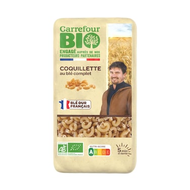 Carrefour Bio Coquillette Whole Wheat Pasta 400g