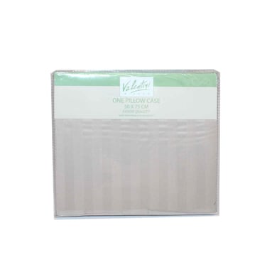 كيس وسادة مخطط قطعة واحدة مقاس 50 × 75 سم بيج