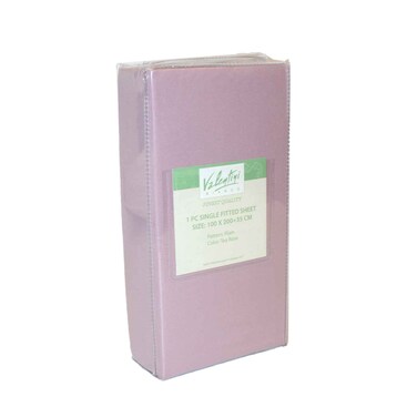 Plain Fiited Sheet S 1 Piece 100X20035Cm Tea Rose