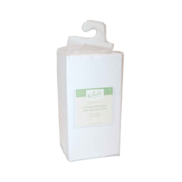 Plain Fitted Sheet King 1 Piece 200X20035Cm Wite