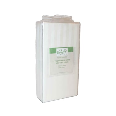 Stripe Flat Sheet Single 1 Piece 168X250Cm Cream