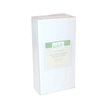 Stripe Flat Sheet Double 1 Piece 206X250Cm White