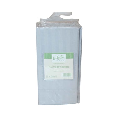 Stripe Flat Sheet Queen 1 Piece 228X258Cm Light Grey