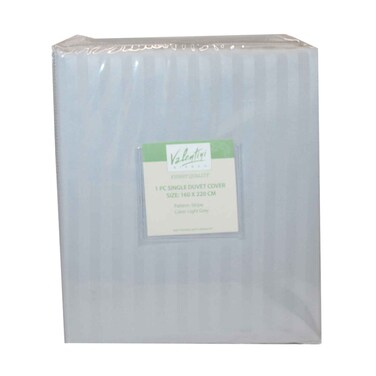 Stripe Quilt Single 1Pc 160X220cm Light Grey