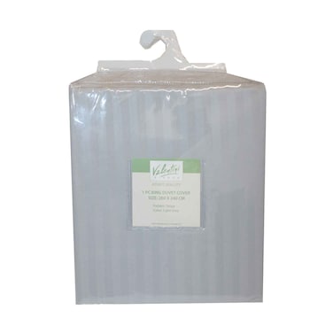 Stripe Quilt King 1Pc 260X240Cm Light Grey