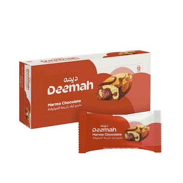Deemah Marmo Cake Filled With Chocolate Cream 40grx12 Pieces
