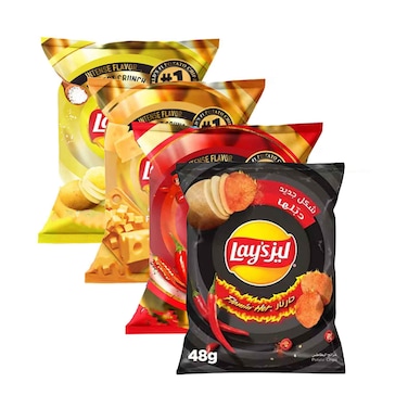 Lay's Potato Chips Assorted 48gx4 Pieces