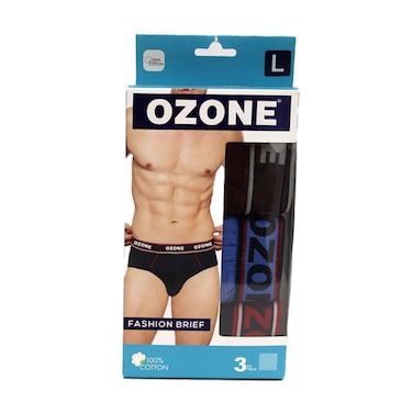 Ozone Mens Brief 3 Pieces Fashion Size L