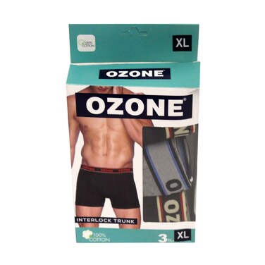 Ozone Mens Trunk 3 Pieces Fashion Size XL