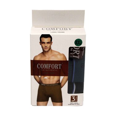 Men's 3 Pieces Long Comfortable Underwear XXL