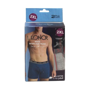 شورت داخلي رجالي من ليونور، قطعتان، مقاس إكس إكس إل