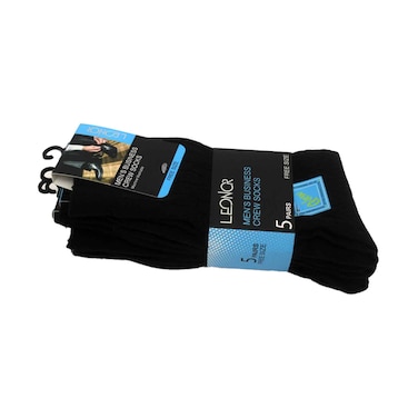 Mens Socks 5 Pair All Black