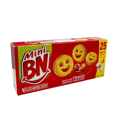 Mini BN Biscuits With Strawberry Flavoured Filling 175g