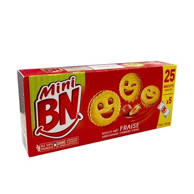 Mini BN Biscuits With Strawberry Flavoured Filling 175g