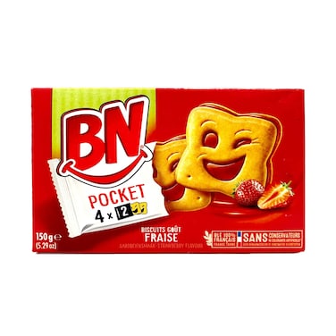 United Biscuit BN Pocket Strawberry Flavour Biscuit 150g