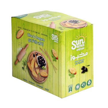 قطع خبز صن بايتس بنكهة الزيتون والأوريجانو 23 جرام × 8 قطع