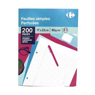Carrefour Ruled Note Book 17x22cm, 200 Pages