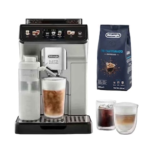 DeLonghi Coffee Maker Eletta Cold Brew Automatic ECAM450.65 Silver + Free 250G Delonghi Coffee Beans