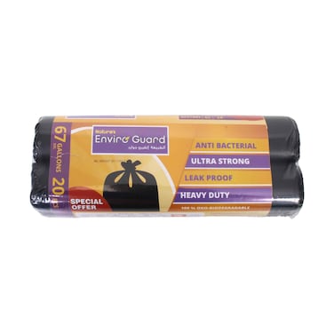 Nature's Enviro Guard Garbage Bag Heavy Duty 105x125cm 67gal 20Piecesx2 Pack