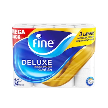 Fine Deluxe Toilet Tissue 140 Sheets x 3Ply 24rolls