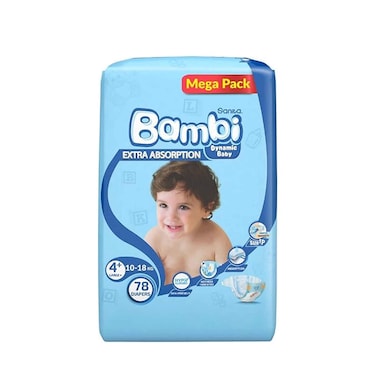 Sanita Bambi Baby Diapers 78 Diapers