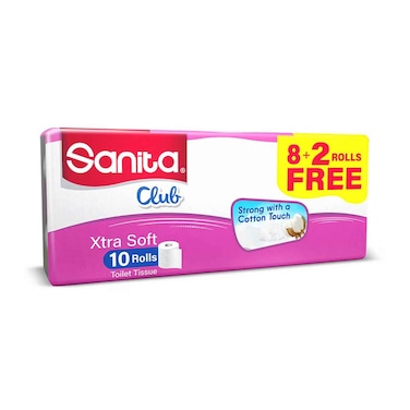 Sanita Club Toilet Rolls Xtra Soft 10 Rolls