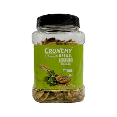 Crunchy Bites Oven Baked With Thyme Rice &amp; Corn Crackers 200g