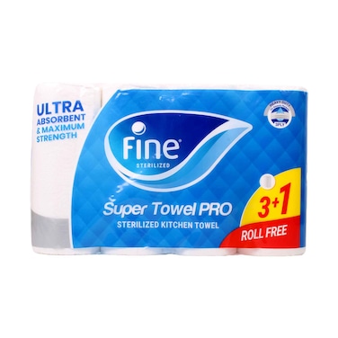 Fine Tissue Kitchen Roll 60s 3Ply 3+1