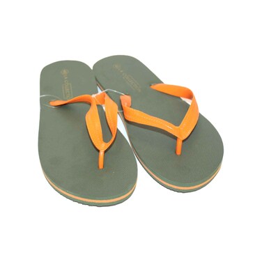Men Flip Flops Side Stripe Orange