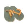 Men Flip Flops Side Stripe Orange