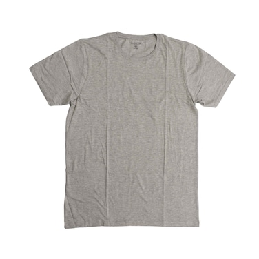 SS ROUND NECK T-SHIRT_LIGHT GREY M+