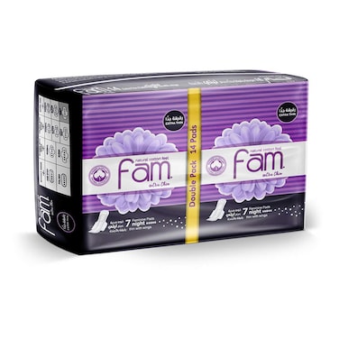 فام فوط ليلية بالأجنحة رفيعة للغاية 14 فوطة