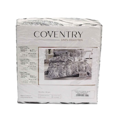 Conventry Linen Collection Quilt Cover Set, Sinlge Size Assorted