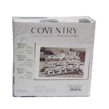 Conventry Linen Collection Quilt Cover Set, Double Size Assorted