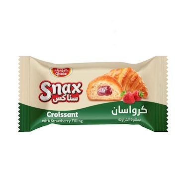 كيو بيك سناكس كرواسون بحشوة الفراولة 60 جرام