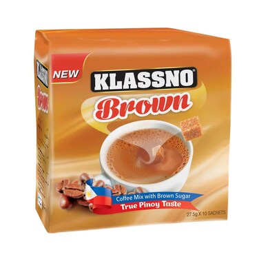 Klassno Instant Coffee Mix With Brown Sugar 27.5gx10 Pieces