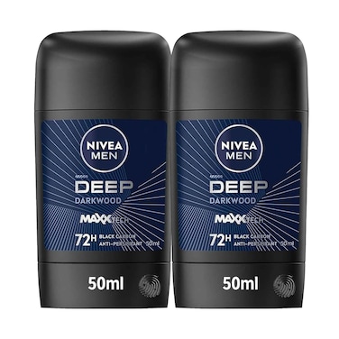 Nivea Men Anti-Perspirant Deodorant Stick Deep Darkwood 50mlx2 Pieces