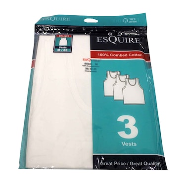 3 سترات رجالية بيضاء Emv-301-M