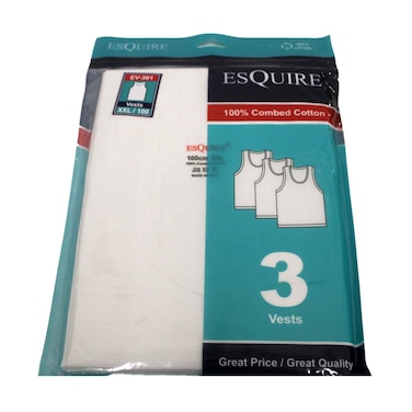 سترة رجالي 3 قطع بيضاء XXL